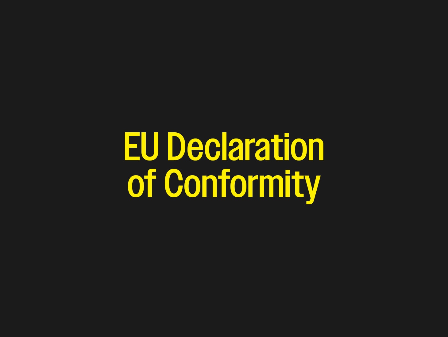 Cortech EU Declaration of Conformity